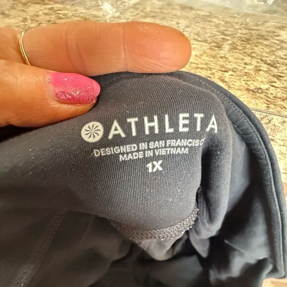 Athleta Black Wide Leg Pants Flowy Comfort - Picture 4 of 10